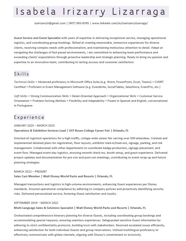 Resume Preview